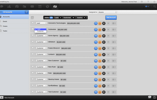 CRM: Manage Deal Flow from contact to lead, lead to customer, customer to project.