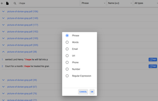 Find in Files (quick search text) screenshot 1