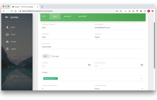 Managing a user's profile