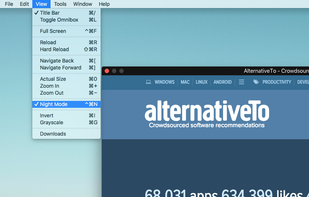 Night mode can be enabled and disabled