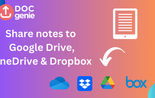 Share notebooks to Google Drive, One Drive & Dropbox