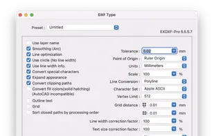 EXDXF-Pro data export