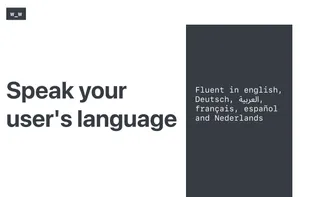 Speak your user's language