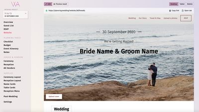 Wedding Website Constructor