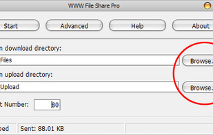 Step 1: Specify a download directory and a upload directory.