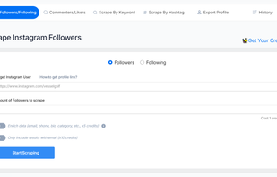 Scrape Instagram Followers, Following, Commenters, Likers, Hashtags, Profiles