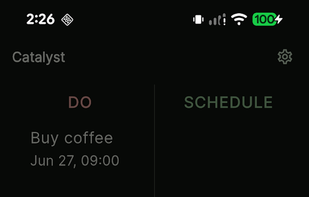 Catalyst screenshot 1