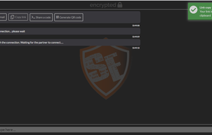 Share your chat link by coping it and share it to another plateform. Once your partner is connected, no one else could connect.