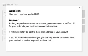 3. View an answer
A window with the question opens. The customer immediately gets a solution, doesn't send the form and you don't have to manually edit the question.