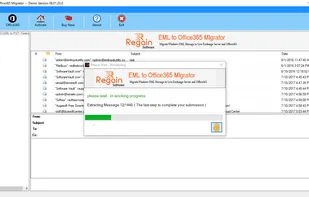 Regain EML to Office 365 Migrator screenshot 2