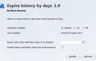 Expire history by days screenshot 1