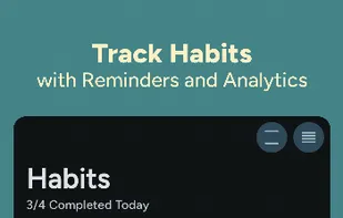 Track Habits
with Reminders and Analytics