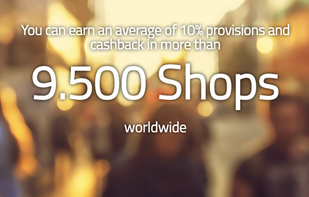Cashback in more than 9.500 online-shops
