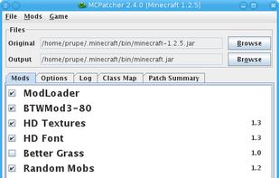 MCPatcher screenshot 2