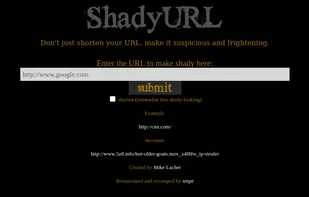 ShadyURL screenshot 1