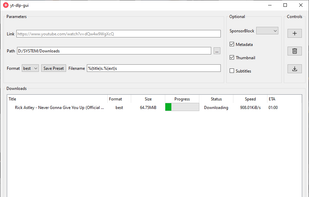 dsymbol's yt-dlp-gui screenshot 1