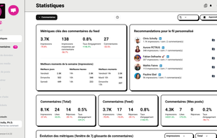 Résumé des stats & recommendations de suivi
-
Summary of statistics & follow-up recommendations