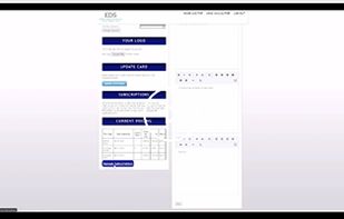 EDS Subscription page