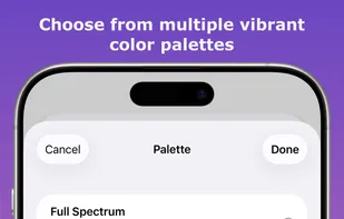 Choose from multiple vibrant color palettes