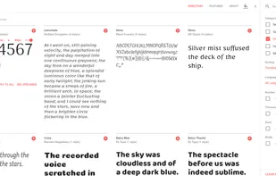 Preview a variety of character sets