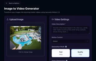 Have an image of an existing pool concept you'd like to create into a video presentation? Use our AI image to video pool design generator to create a custom pool presentation.