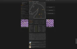 Home page, dark background.