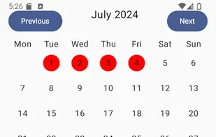 Mensinator screenshot 1