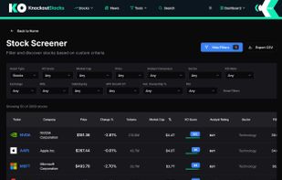 KnockoutStocks screenshot 1