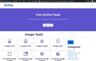 ToolsZilo homepage showcasing all available free online utility tools