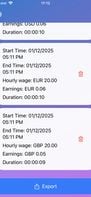 Real Time Earnings Calculator screenshot 3