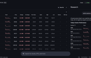 Google Finance screenshot 3