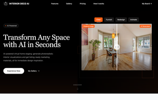 Interior Deco AI Landing Page