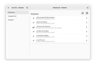 Celeste GUI screenshot 1