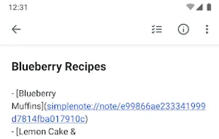 Simplenote screenshot 1