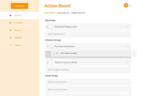 Plus now it is possible to drag and drop tasks across priorities. So you can move something from medium priority to high easily.