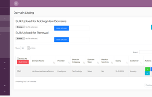 Domain Hosting Management screenshot 1