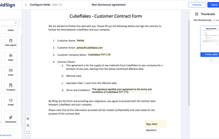 Prepare and send a form for signing