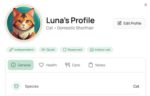 Scritches pet profile