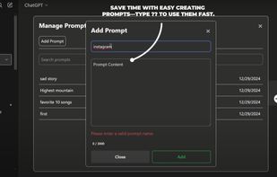 Prompt management