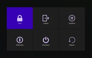A mostly faithful clone of Wlogout made using Quickshell.