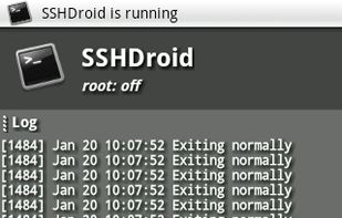 SSHDroid screenshot 1
