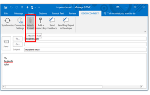 Adding email to Odoo
