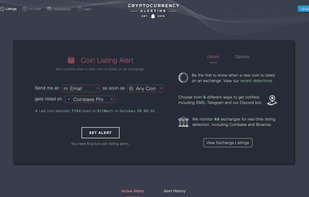 Cryptocurrency Alerting screenshot 1