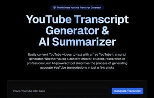 YouTube Transcript AI Generator screenshot 1