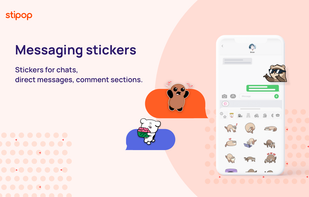 Messaging stickers for direct messages, chats, and comment sections.