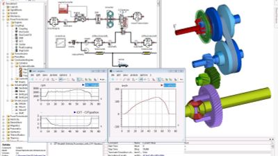 Example of gearbox modelling with CVT in SimulationX