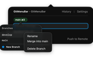 GitMenuBar screenshot 1
