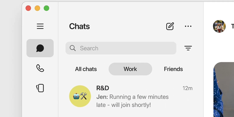 Signal Desktop adds customizable chat folders for better organization image