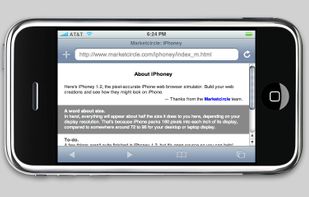 Horizonal view of the iPhone window