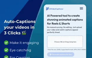AI Video Captioner adding stylised captions to Reels, Shorts & TikToks in seconds